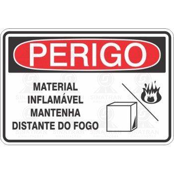 Material inflamável mantenha distante do fogo